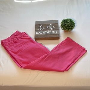Vintage America Boho Crop Jeans Size 14 EUC Pink